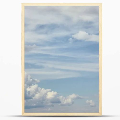 Peaceful white clouds on blue sky with copy space