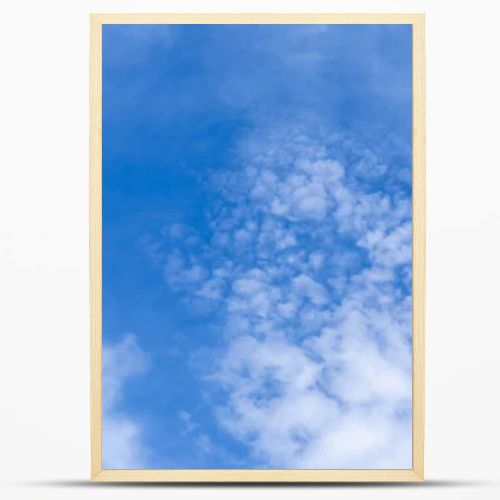 blue sky with white clouds in summertime 