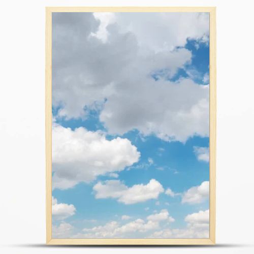 Blue sky with clouds at day. Nature background.