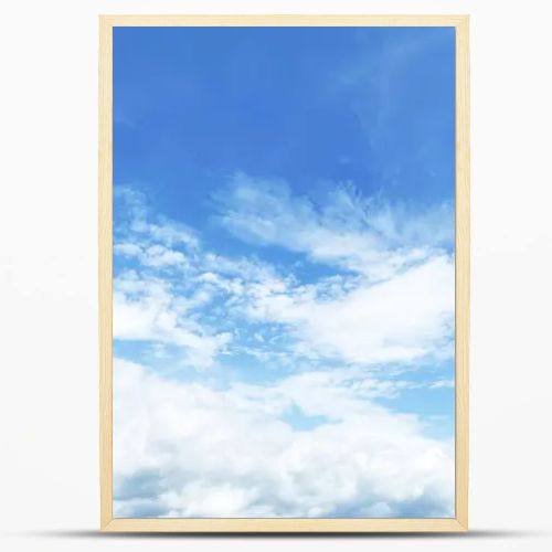 Beautiful clouds during spring time in a Sunny day. Blue sky and white fluffy clouds.