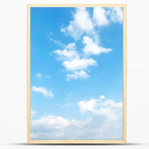 Beautiful clouds during spring time in a Sunny day. Blue sky and white fluffy clouds.