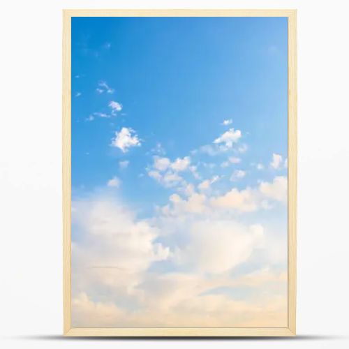 blue sky background with clouds. nature in summer at sunrise