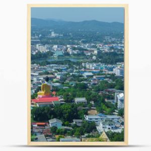 Beautiful view of the city of Nakhon Sawan Province, Thailand