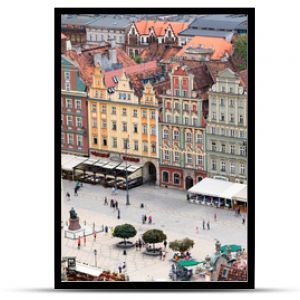 View of the city from a height, Wroclaw, Poland, Europe.