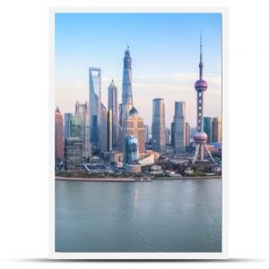 shanghai skyline panoramic view