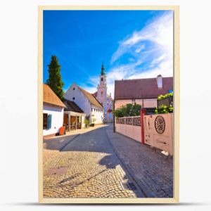 Colorful street of baroque town Varazdin view