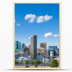 baltimore,maryland,usa. 09-07-17 :  Baltimore skyline on sunny day.