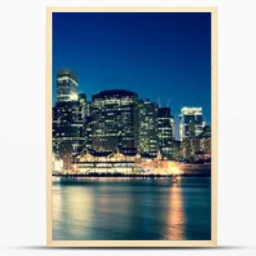 New York - view of Manhattan Skyline by night