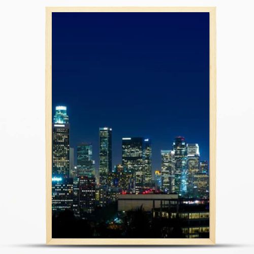 Downtown LA night Los Angeles sunset skyline California