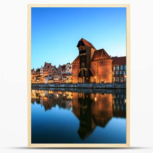 The old town in Gdansk at dusk