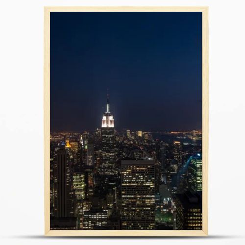 Night view of Manhattan.