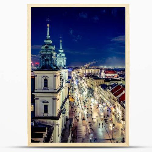 Warsaw, Poland. Aerial view of the old town.