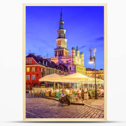 Main square of the old town of Poznan, Poland on a summer day ev