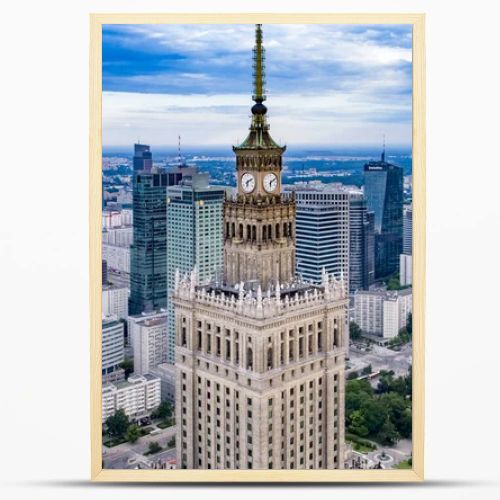 Warsaw, Poland. Aerial view of the city 