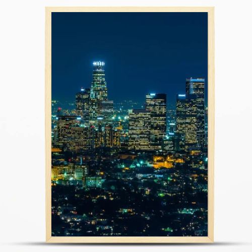 Los Angeles skyscrapers at night