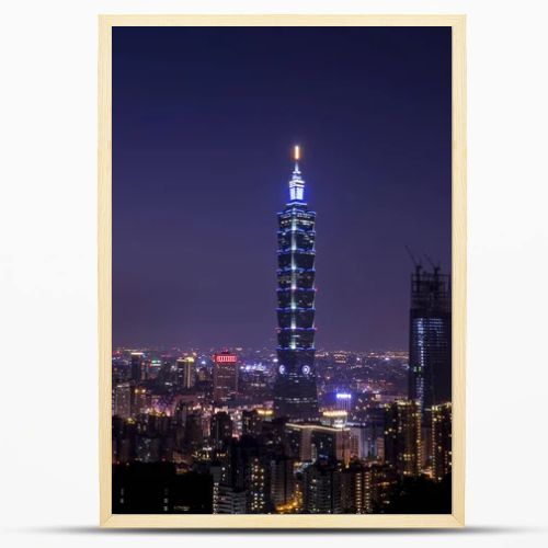 Cityscape nightlife view of Taipei 2