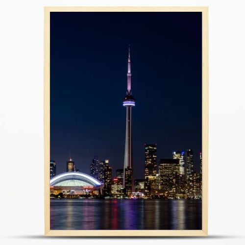 Night view of downtown Toronto, Ontario, Canada