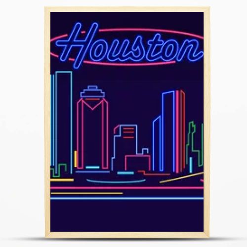 Houston Texas night skyline