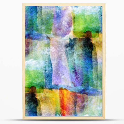 Wallpaper green, blue, yellow abstract seamless watercolor art h