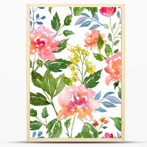 watercolor floral pattern