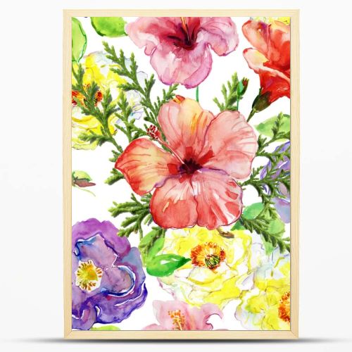 tropical floral painting pattern 