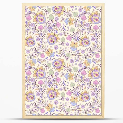 seamless pattern with abstract flowers.