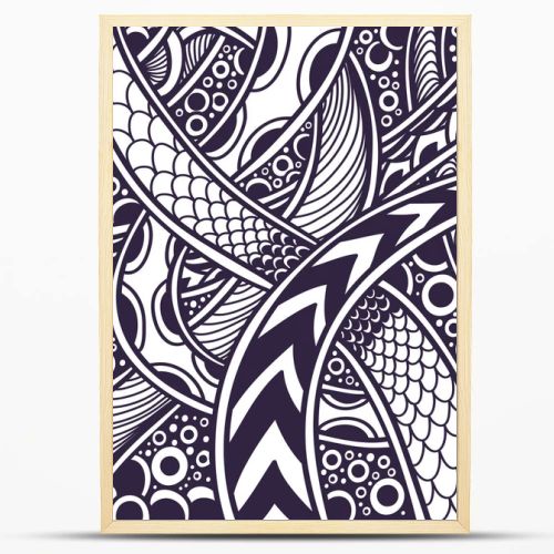 Abstract Zen tangle Zen doodle background black on white  for coloring page or adult coloring book or for print on t shirt or for decoration package and different things