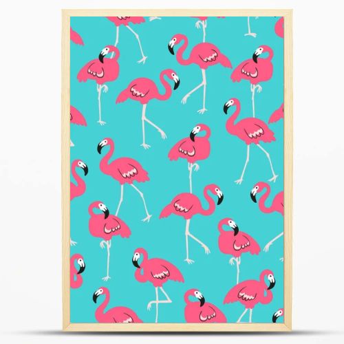 Pink flamingos pattern