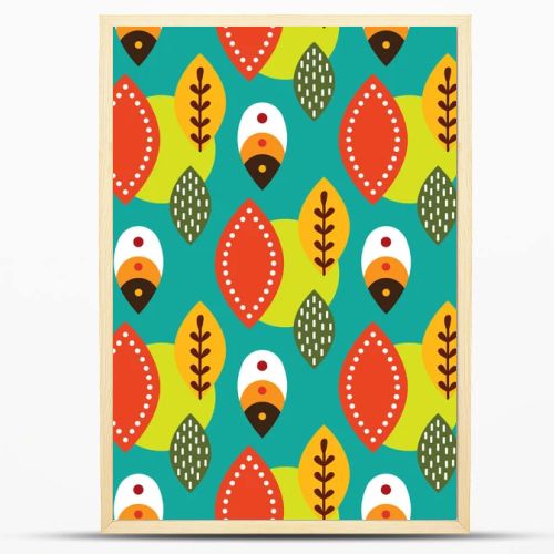 Folk Mexican seamless pattern