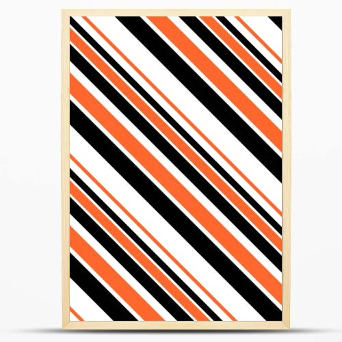Halloween Stripes Seamless Pattern - Black, orange, and white diagonal stripes design eps10