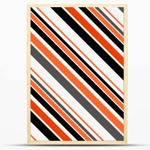 Halloween Stripes Seamless Pattern - Black, orange, and white diagonal stripes design eps10