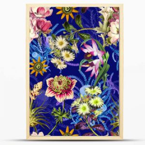 Flowers pattern.Silk scarf design, fashion textile. Background for the design and decoration of textiles. art abstract design, Seamless flower pattern