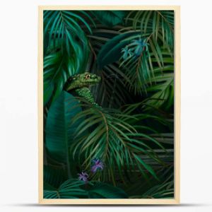 Ciemna dżungla tropikalny modny wzór powierzchni Ilustracja projektu