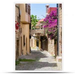 Street in the old town of Rhodes, Greece