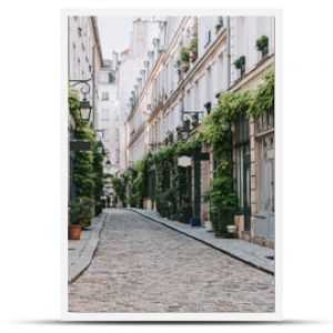 Przytulna ulica w Paryżu we Francji
