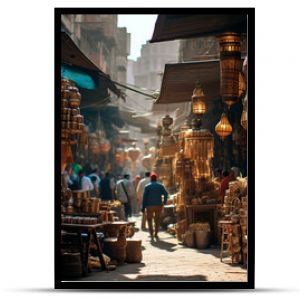 stary arabski bazar, zakupy na targu plenerowym Zatłoczone