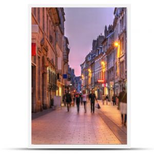 Street scene in old town of Besançon, France