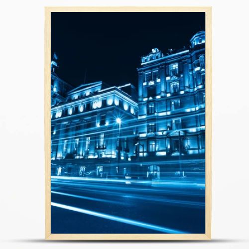 Classical buildings at night in shanghai