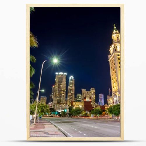 Freedom Tower at twilight in Miami