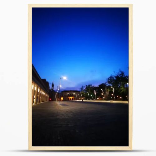 reggio emilia victory square in front of theater valleys tricolor luminous fountain