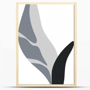 Eleganckie plakaty z abstrakcyjnymi wzorami w stylowej drewnianej ramie - element48