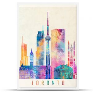 Akwarela plakat z zabytkami Toronto