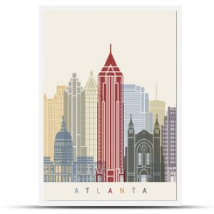 Atlanta skyline poster
