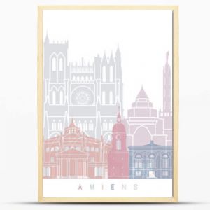 PASTELOWY PLAKAT SKYLINE AMIENS