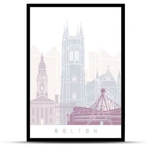 Bolton skyline poster Pastel