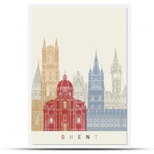 Ghent skyline poster