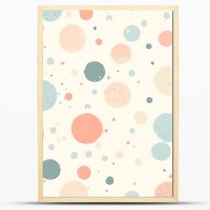 A minimalist seamless pattern of delicate polka dots on a soft pastel background, creating a simple yet elegant wallpaper design. 8k UHD, suitable for high-quality printing or digital display. 