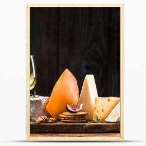 Cheese board, serving healthy festive food