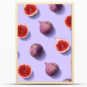 Colorful fruit pattern of fresh figs