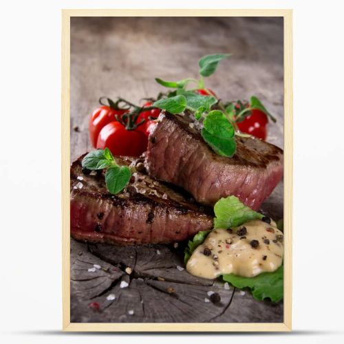 Grilled bbq steaks